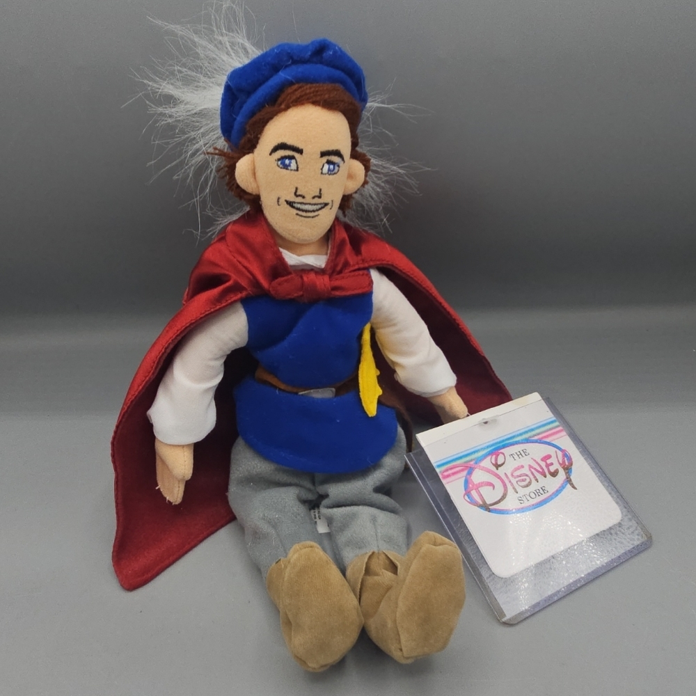 Disney World Store Mini Bean Bag Prince from Snow White Plush Doll 10"